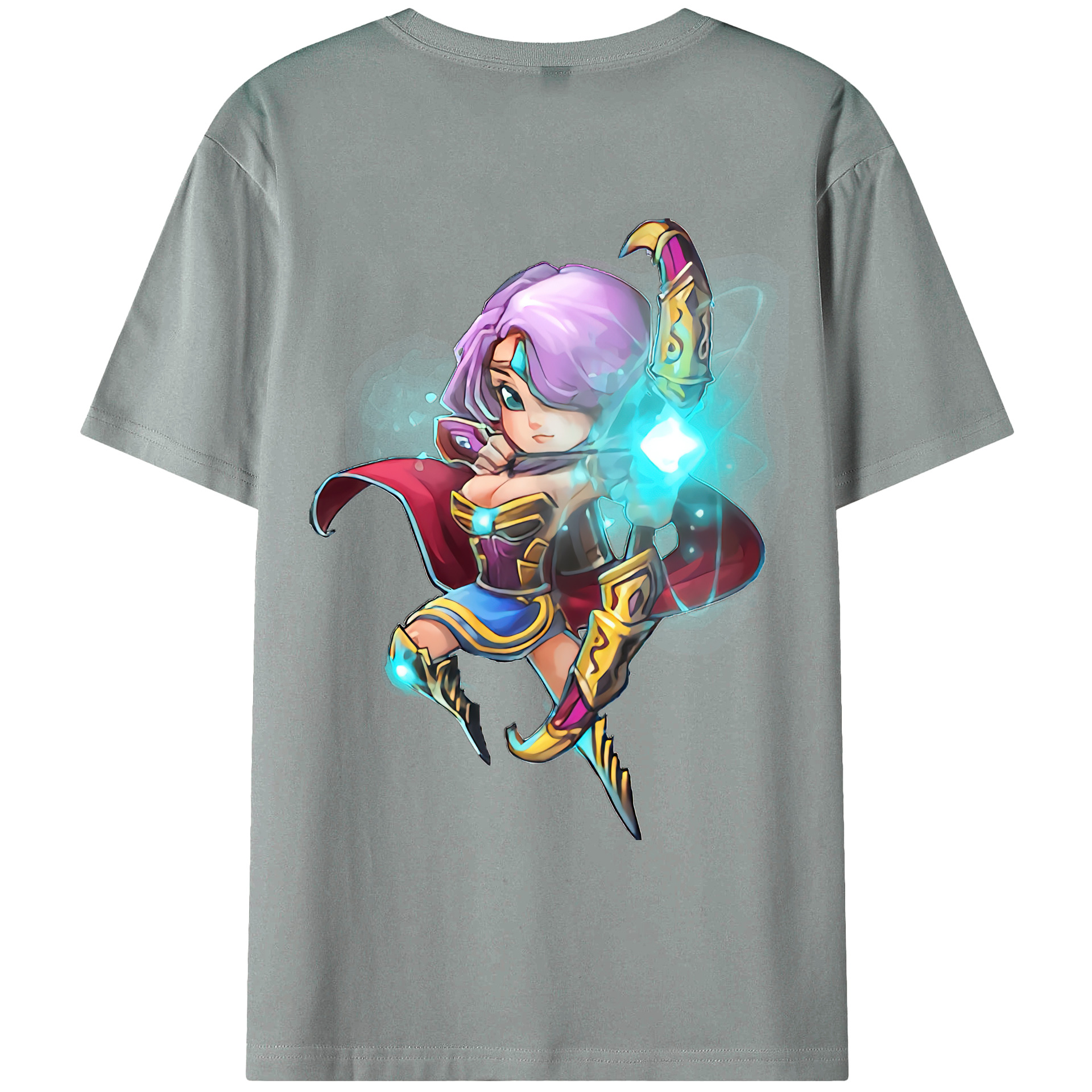（画像用） リーグ・オブ・レジェンド League of Legends LOL 綿100％ メンズ半袖Tシャツ（バックプリント） 通気性